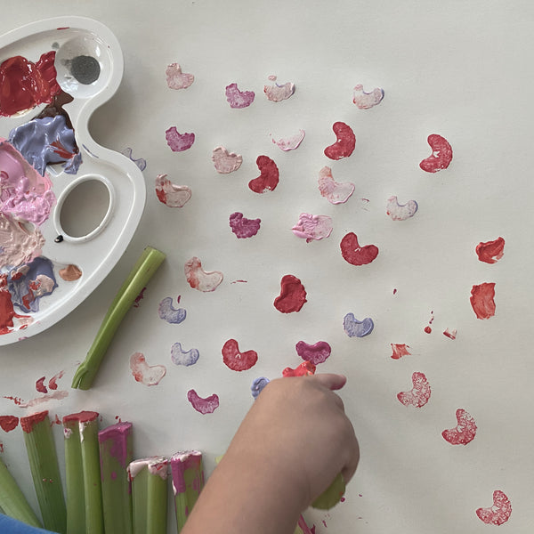 DIY Valentine Cards with Celery Stamps